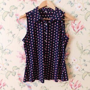 🦔🐾Tommy Hilfiger Navy Sleeveless Blouse🦔🐾
